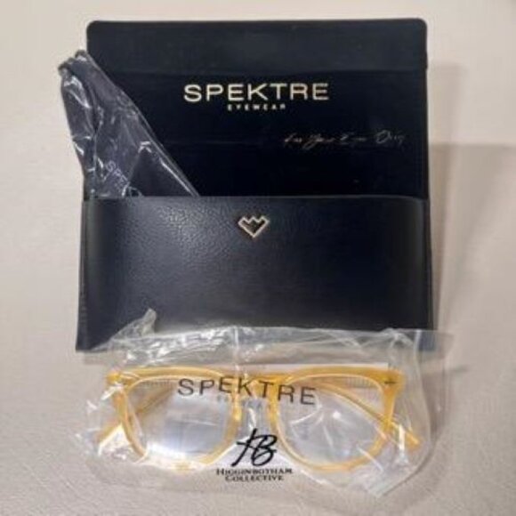 SPEKTRE MEMENTO AUDERE SEMPER ACETATE EYEGLASS FRAMES YELLOW 51-20-150 NEW* - Picture 1 of 16